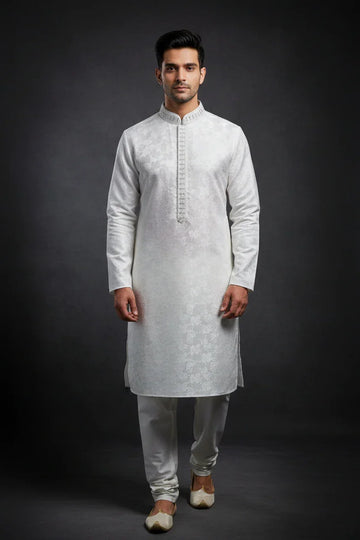 Premium quality- White Mens wear Kurta set
