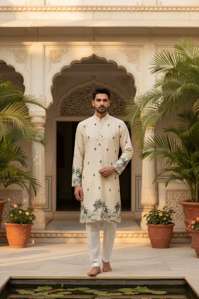 Embroidery Work Mens kurta set