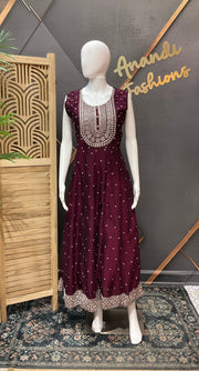 Party Wear Long Dress with Dupatta