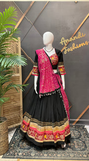 Garba Black Silk Chaniya choli