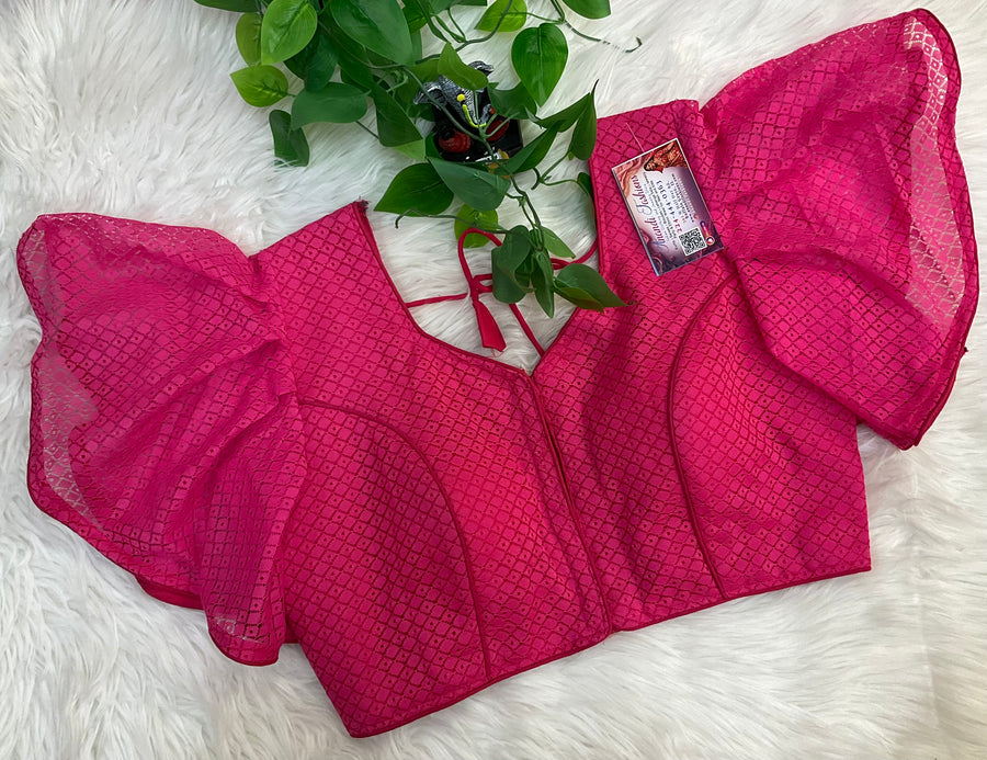 Butterfly Sleeves Front Opening Blouse
