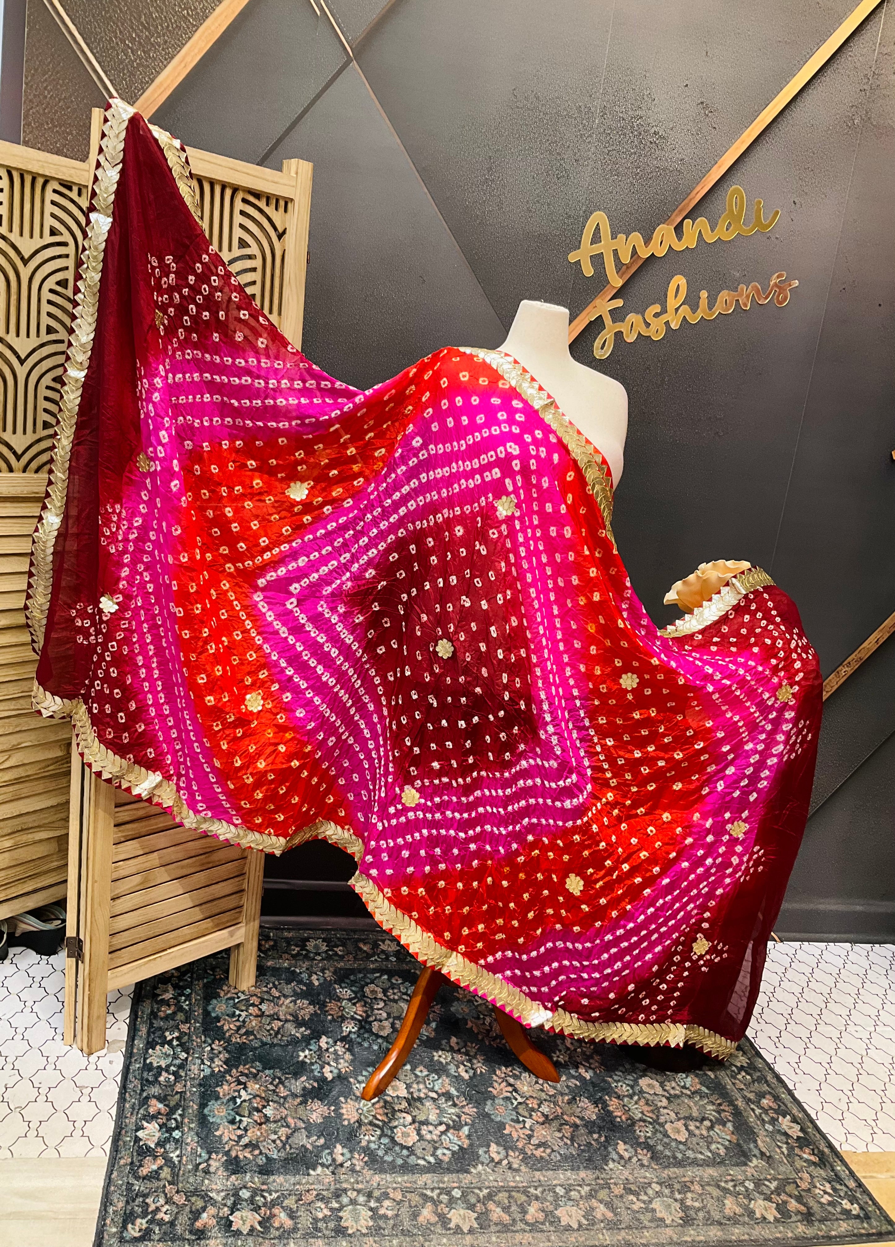 Women's Multicolor Bandhani Dupatta - Women - Dupatta - Anandi Fashions