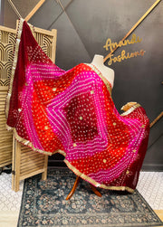 Multicolor Bandhini duppatta