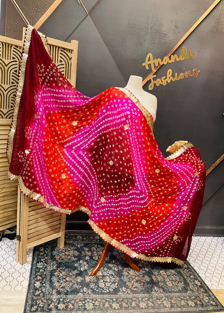 Multicolor Bandhini duppatta