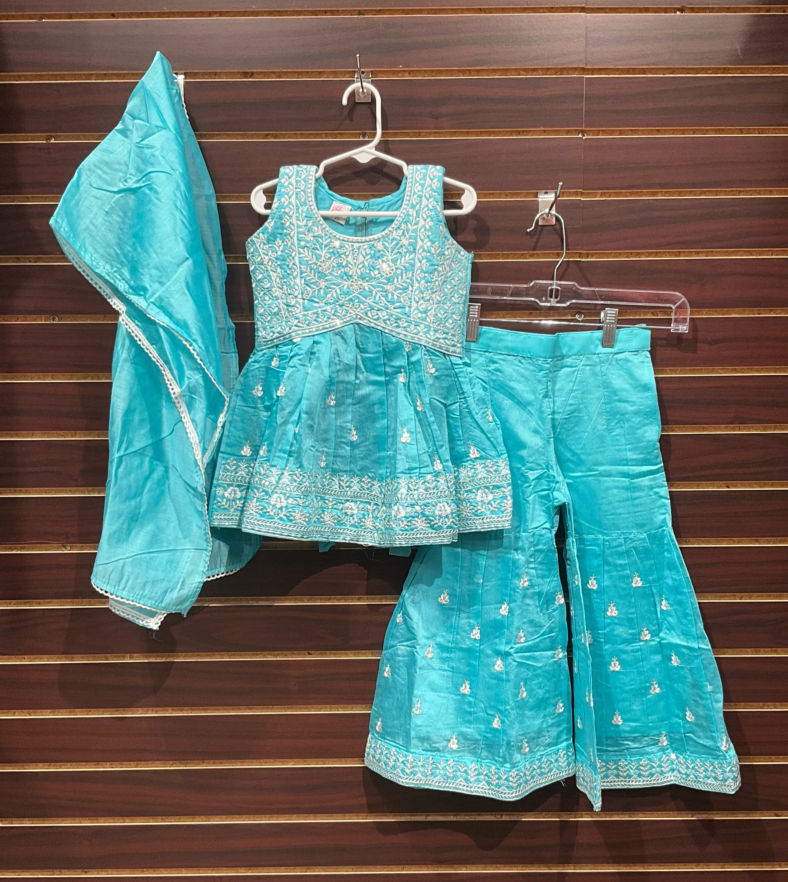Sky Blue - Toddler Girls Sharara set