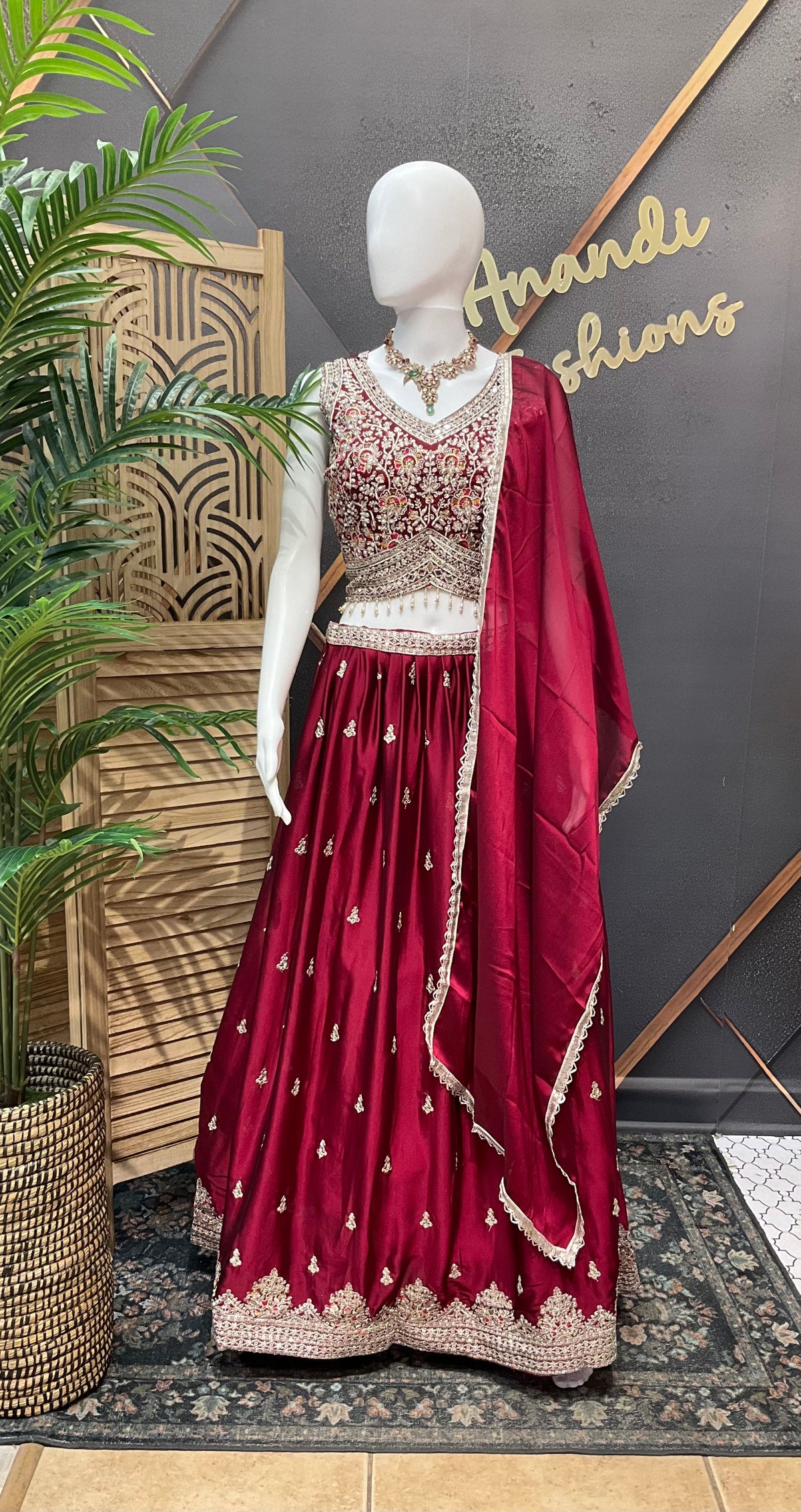 Size 42 - Satin Silk Party Wear Lehenga sets