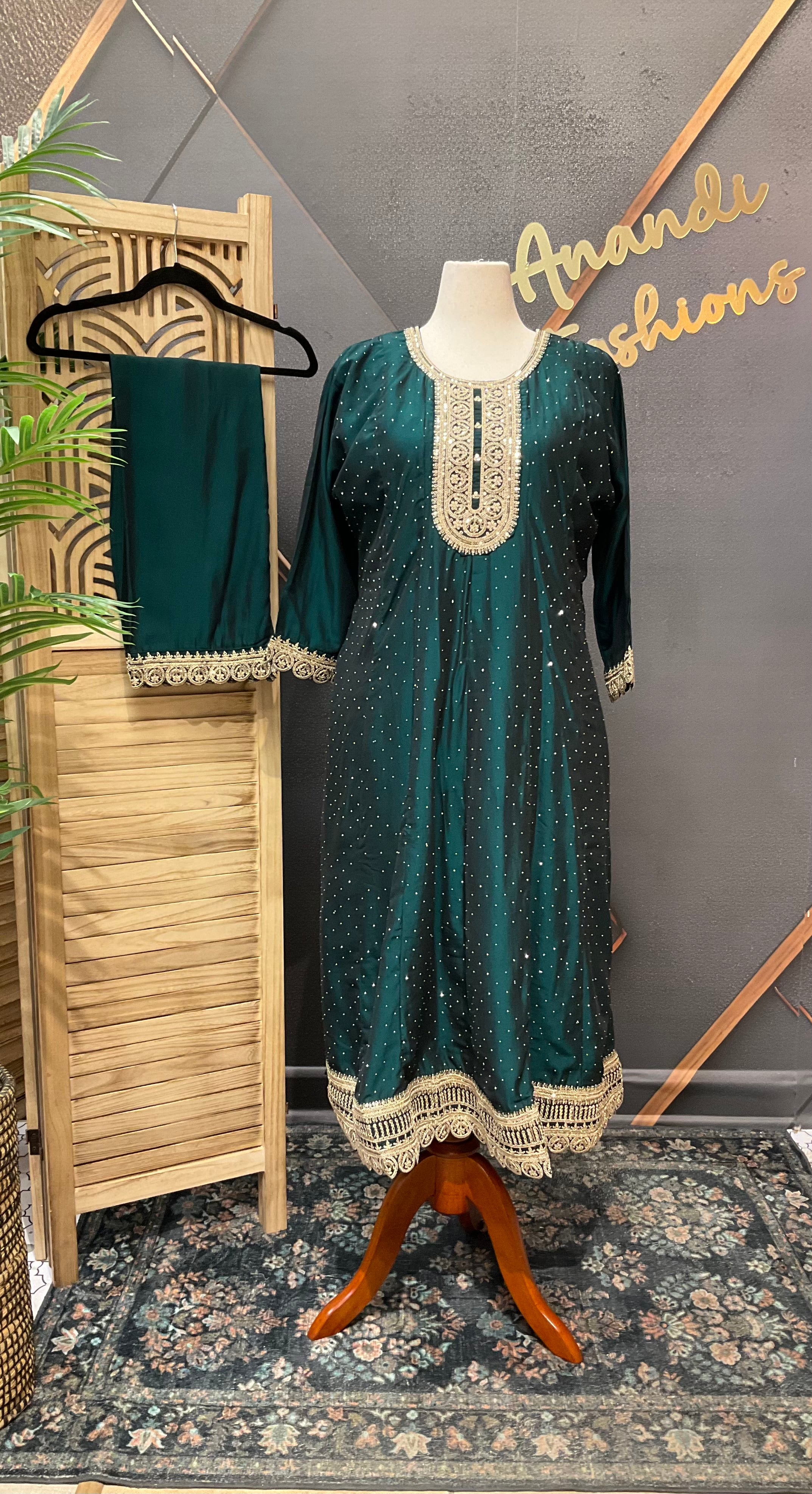 Plus Size Anarkali kurti set