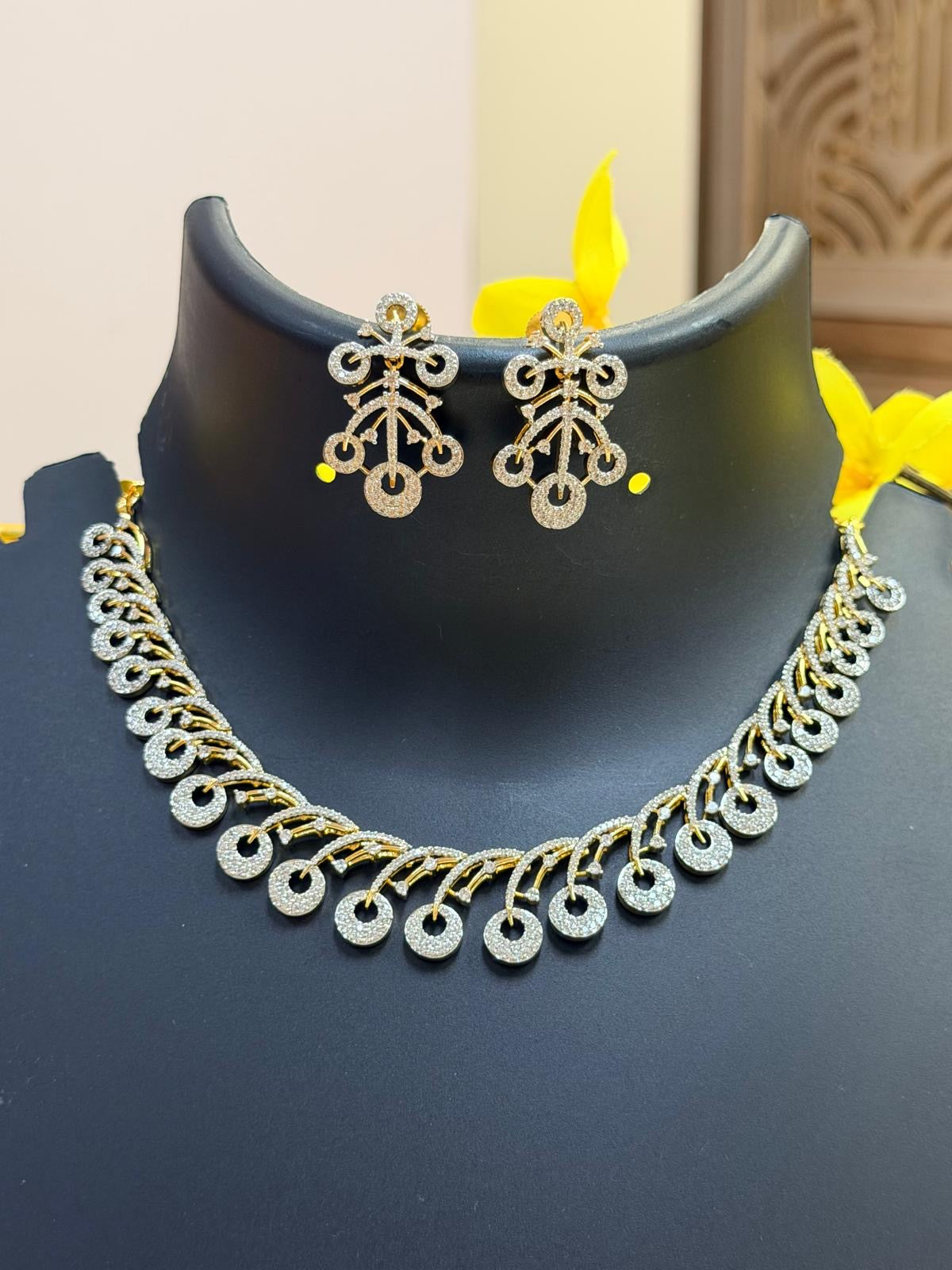 Unique Design CZ party Wear Necklace set