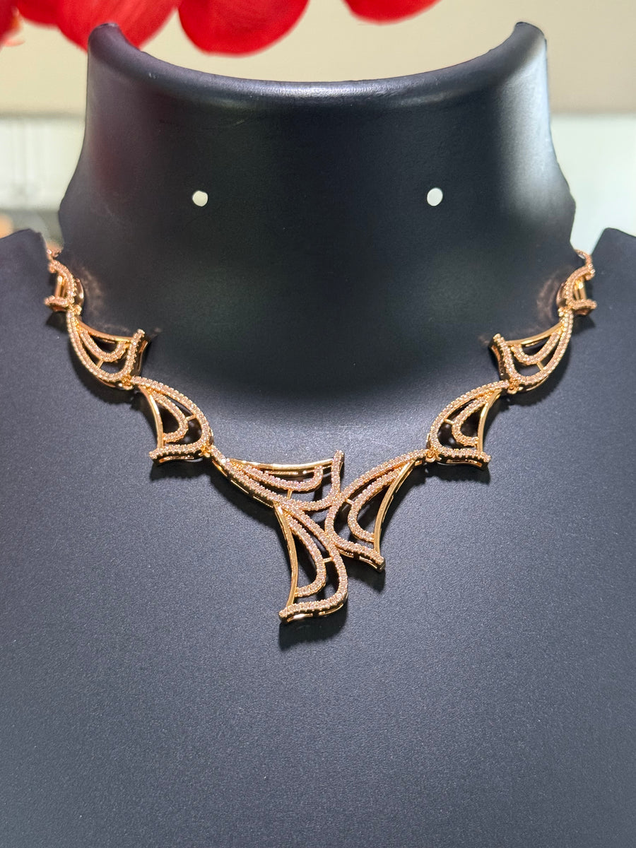 Rose Gold Necklace Set