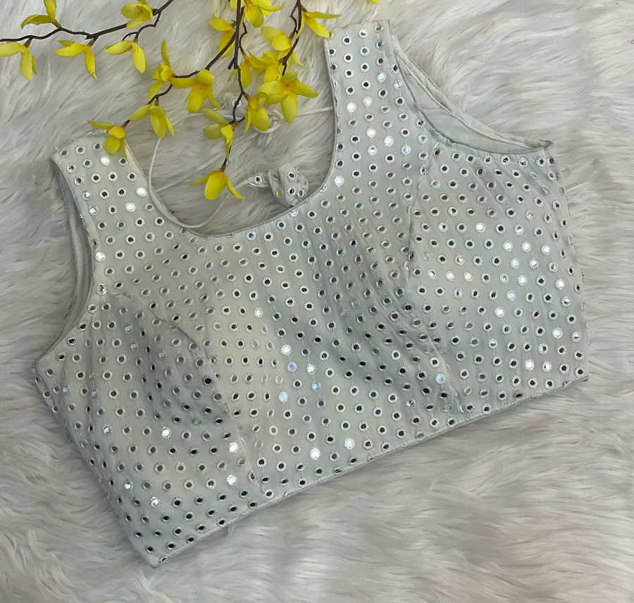 Georgette Foil Mirror Blouse