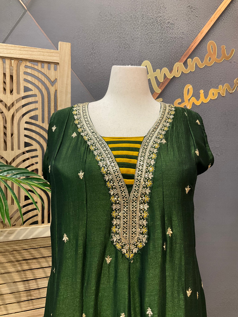 Plus Size Green Long Dress
