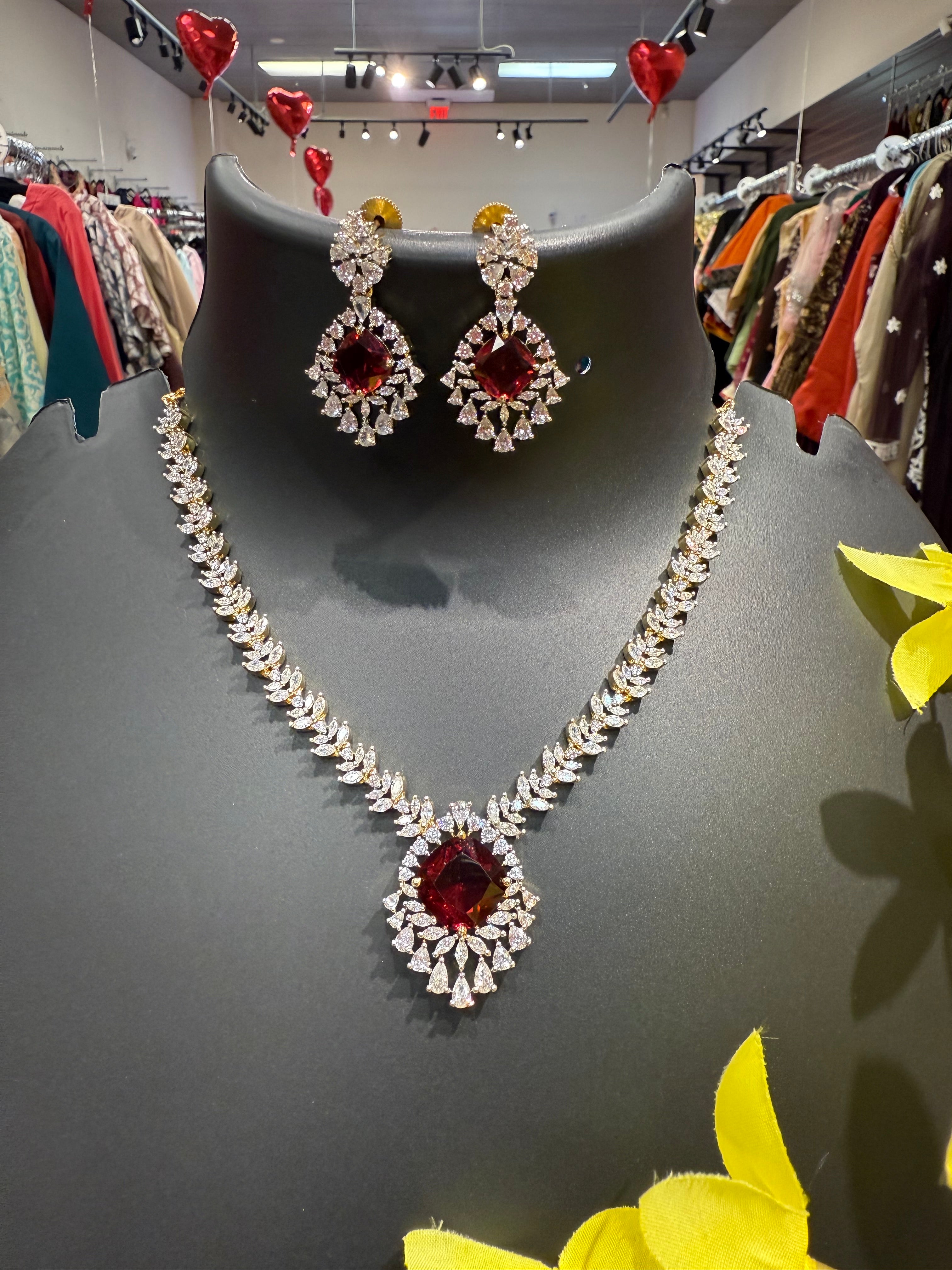 Party Wear CZ Necklace set