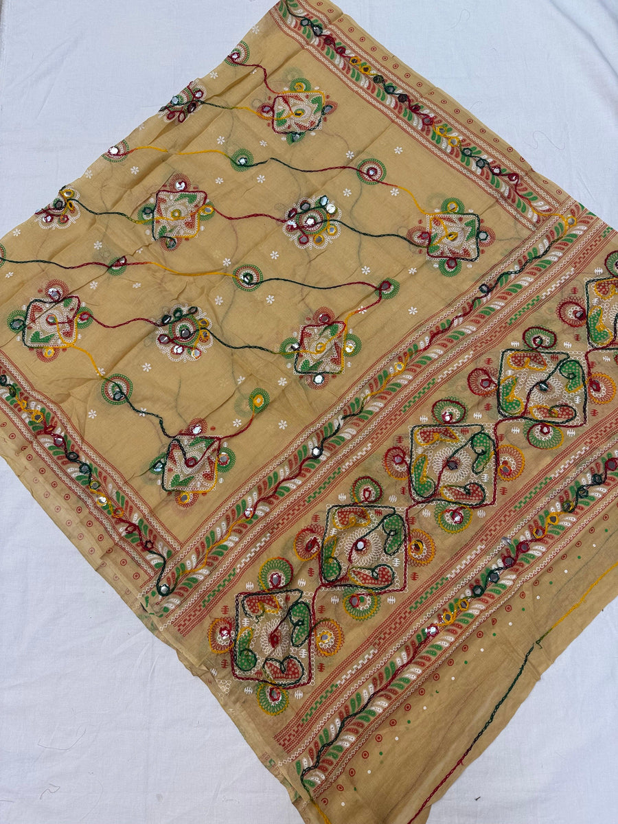 Garba Special- Navratri Pure Cotton Dupattas with thread Work.