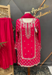 Plus size pink sharara set