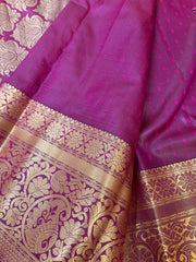 Wine Color - Semi silk Kanjeevaram Saree