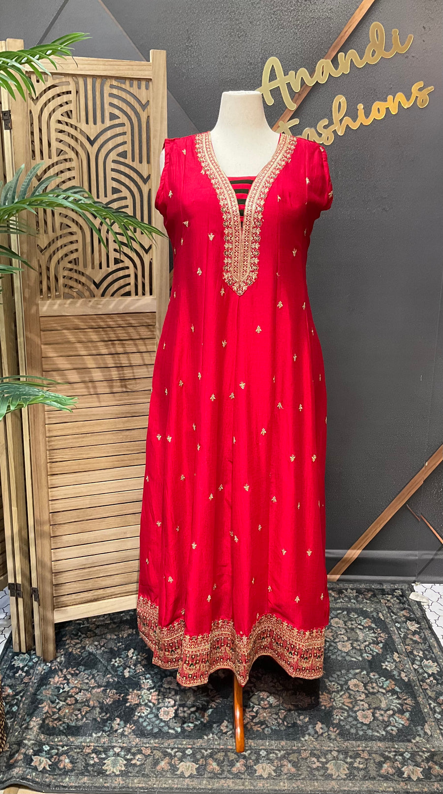 Plus Size Red Long Dress