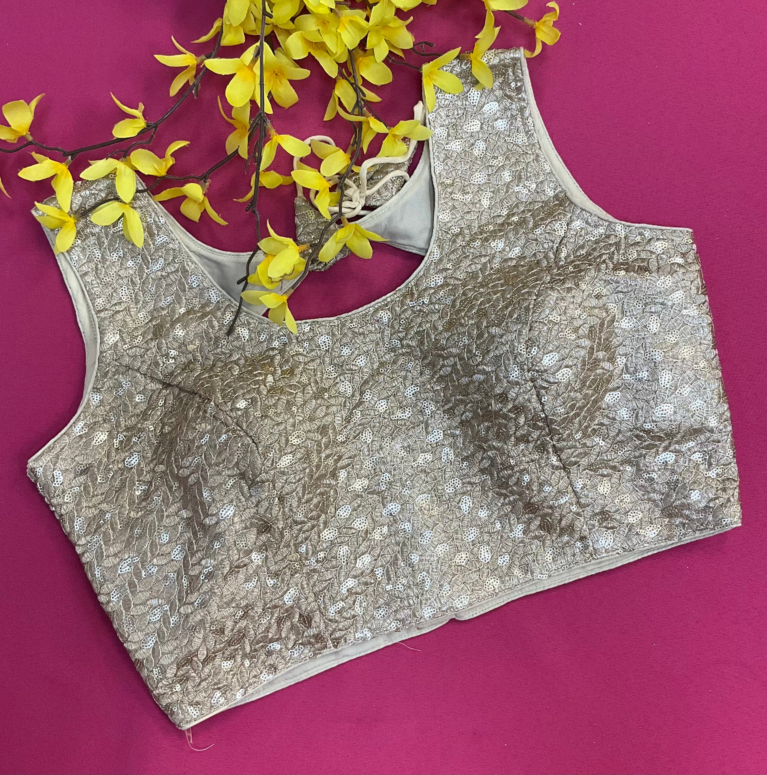 Size 40-Gold Fancy Blouse