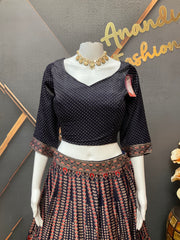 Dark Voilet Gajji Silk Garba Chaniya Choli set