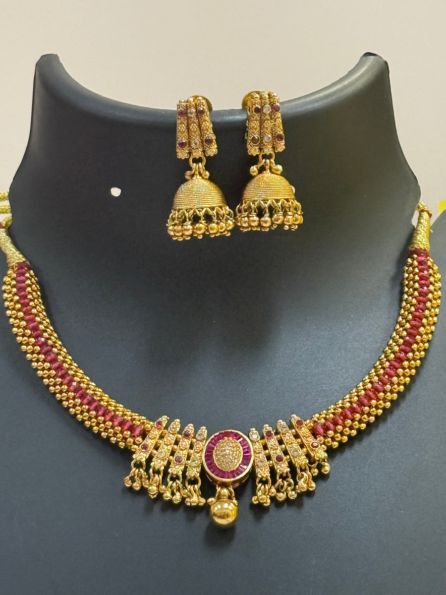 Thushi Pink Necklace set