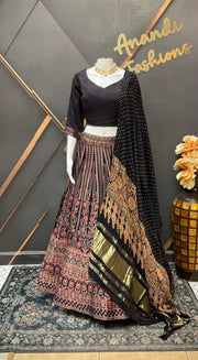 Dark Voilet Gajji Silk Garba Chaniya Choli set