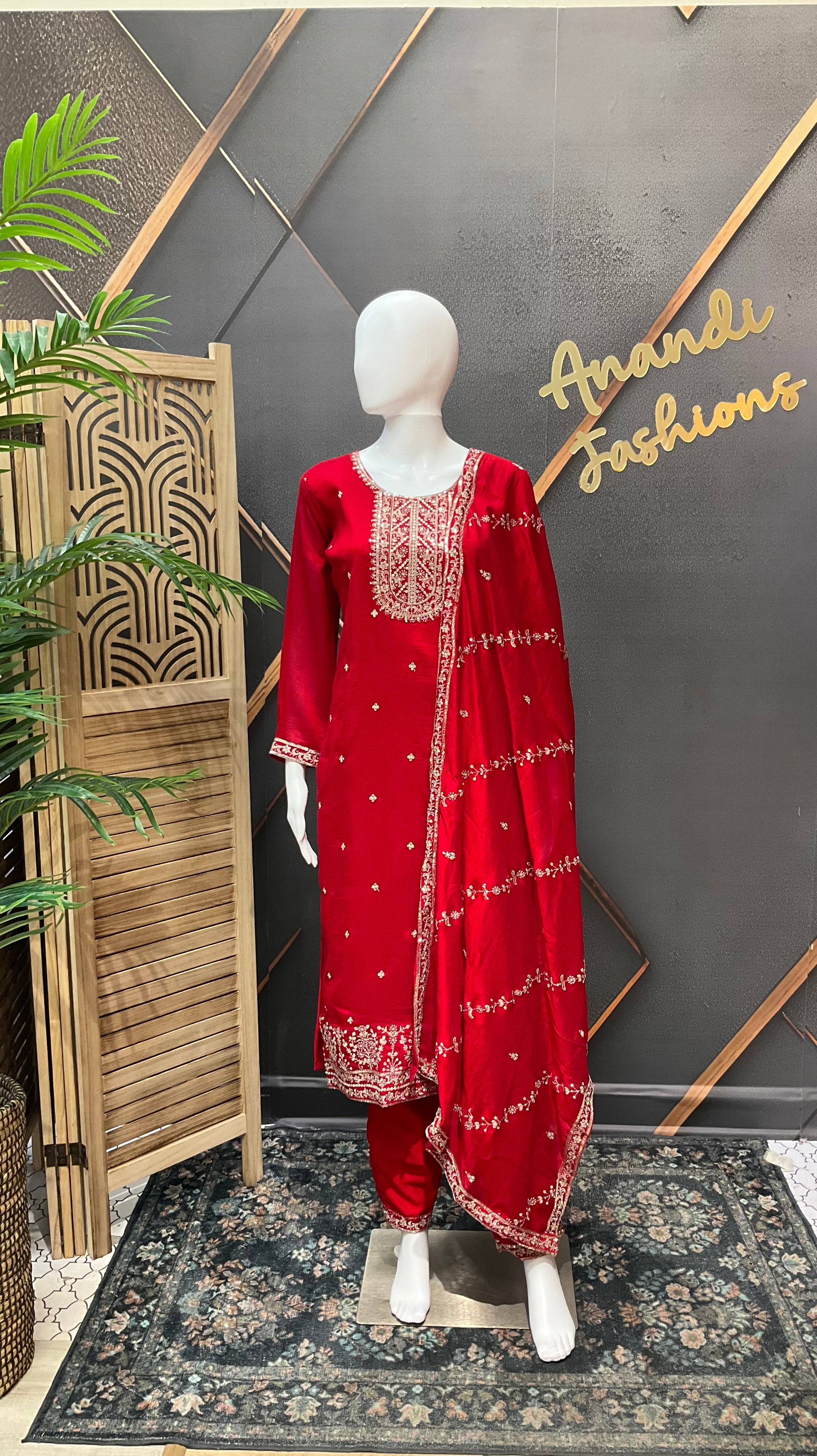 Red party Wear Kurti set