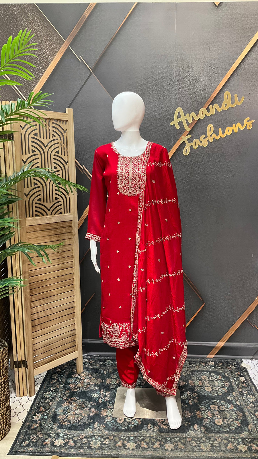 Red party Wear Kurti set