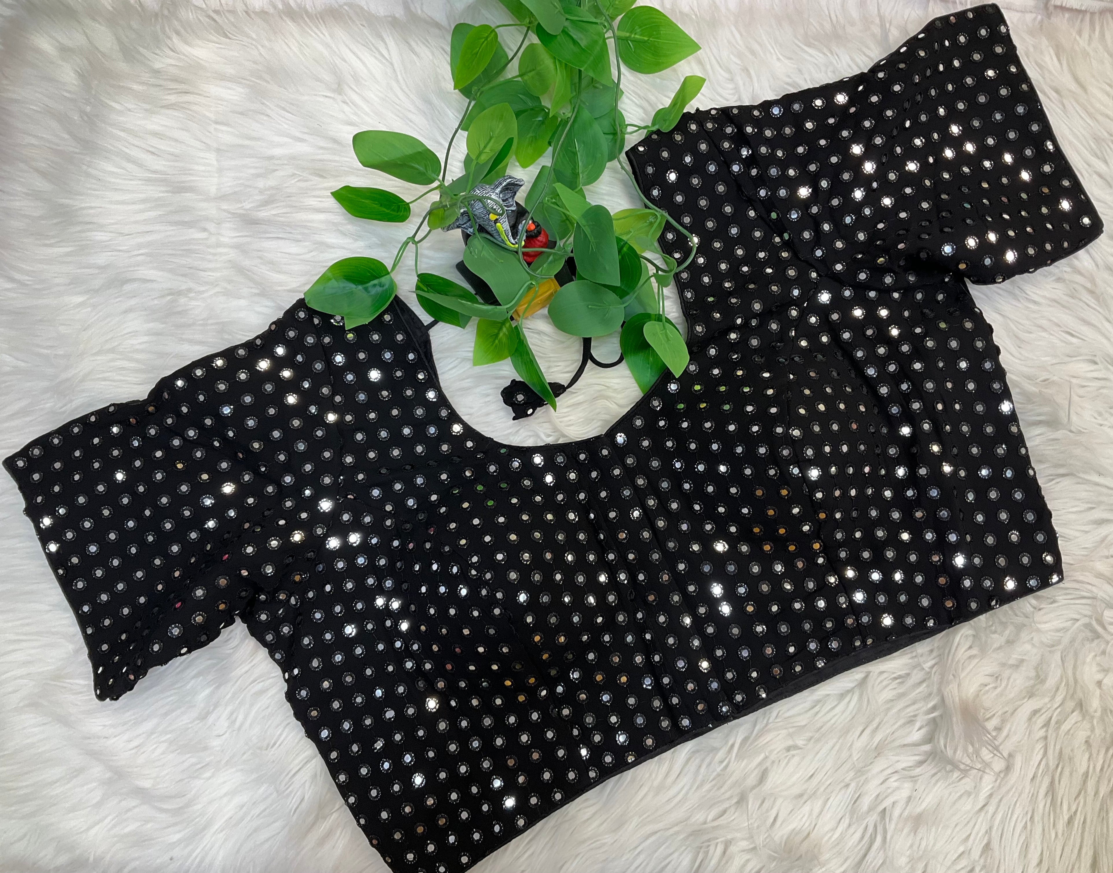 Size 44- Plus Size Georgette Foil Mirror Blouses