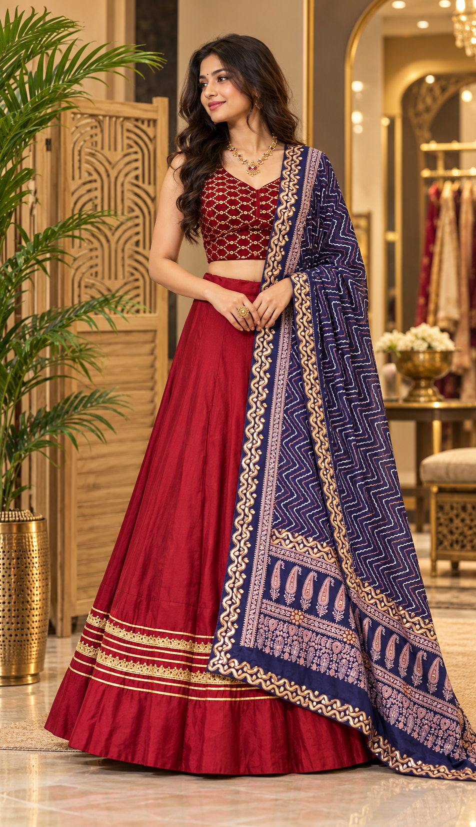 Maroon Color Lehenga/Chaniya Choli set