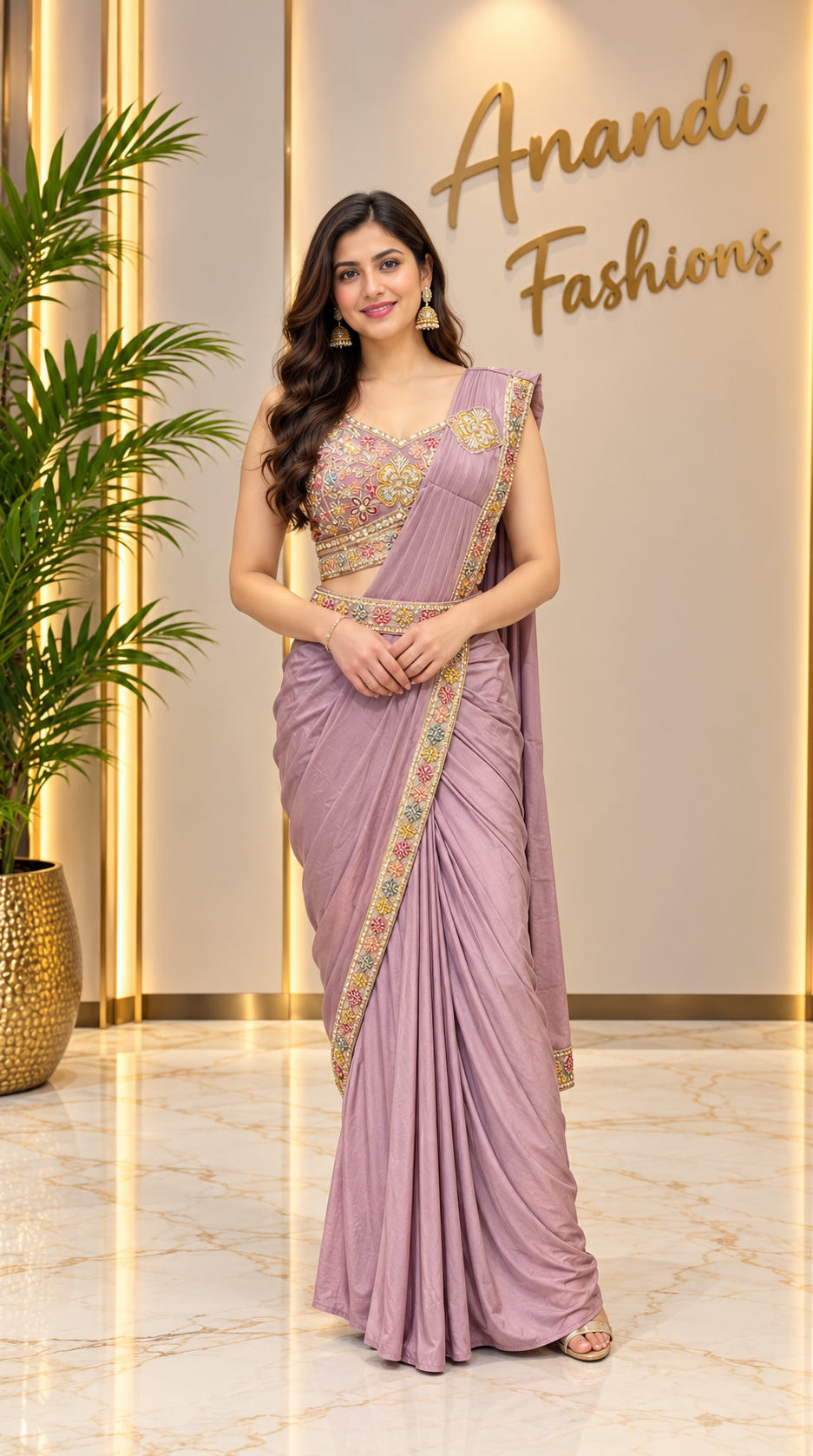 Lavender Ready to wear saree