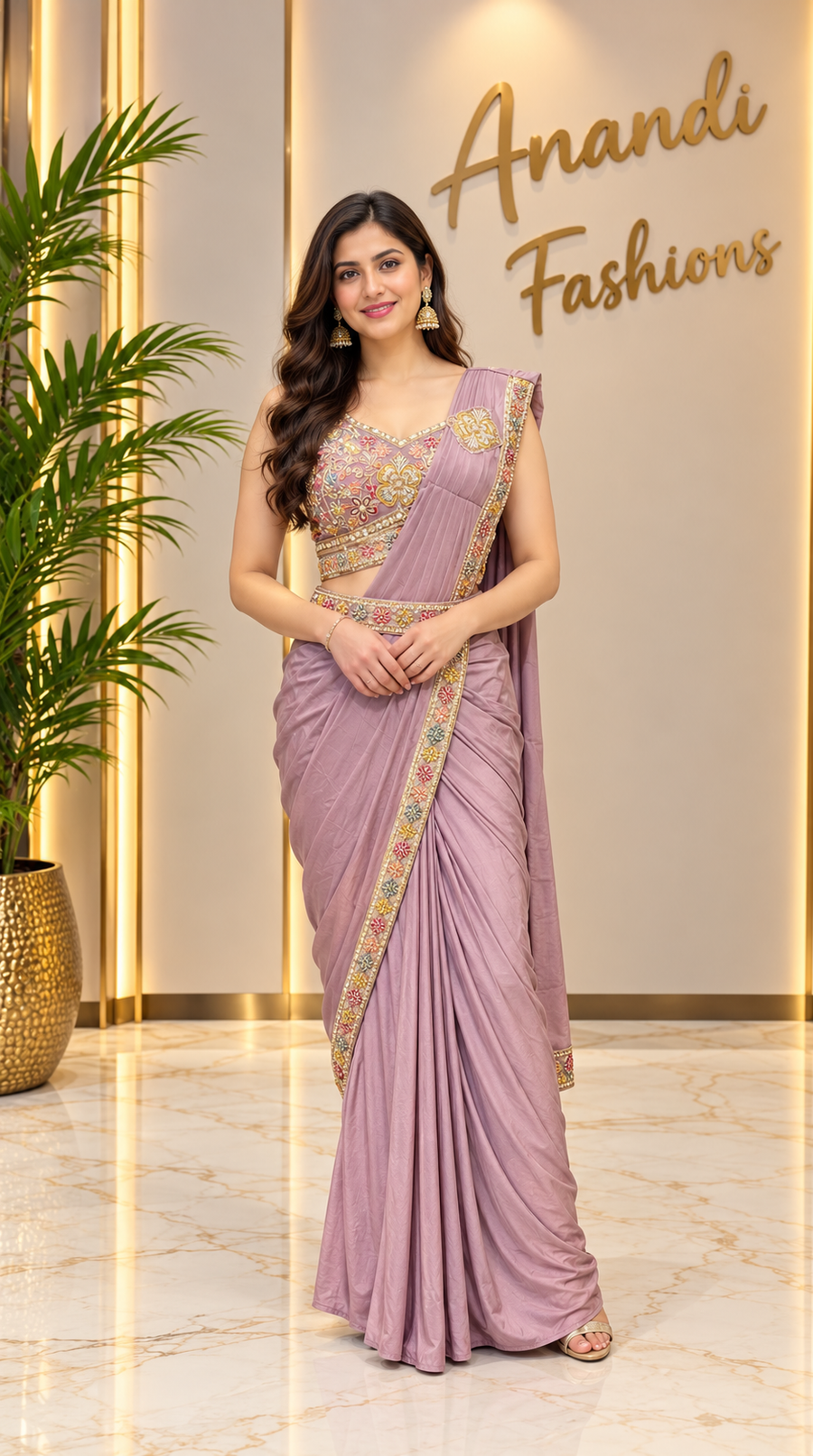 Lavender Ready to wear saree