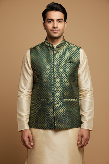 Dark Green Mens Wear vest