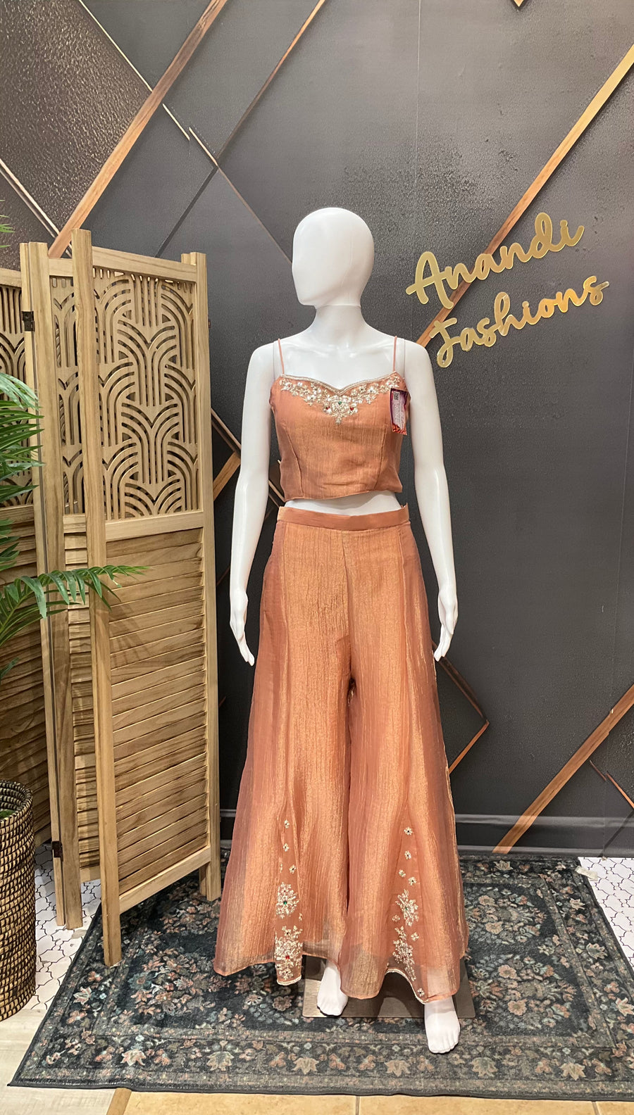 Palazzo set with vest