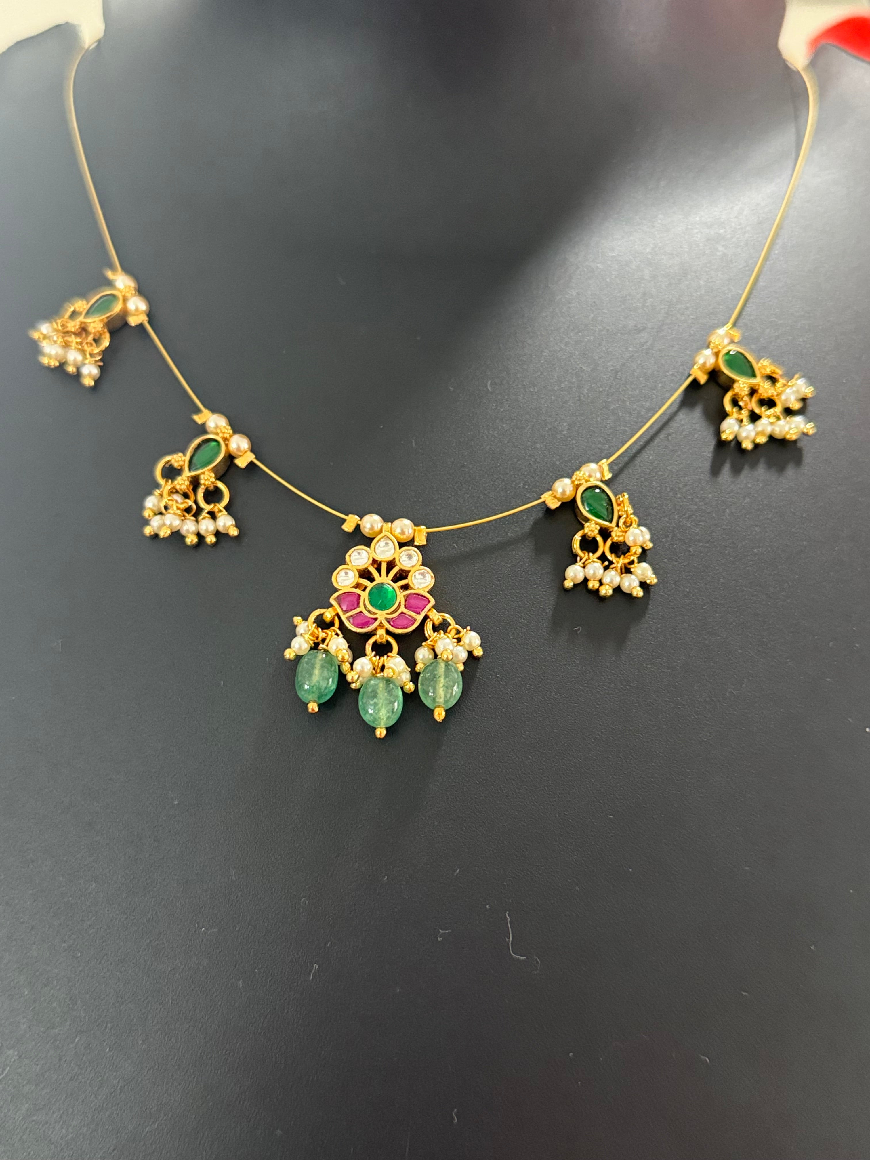 Invisible Chain - Jadav Kundan Necklace