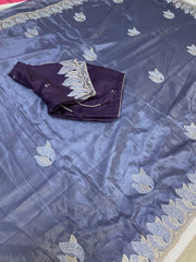 Cocktail Party Wear Sarees with Blouses- Fall pico done