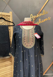 Navy Blue Anarakali Kurti set