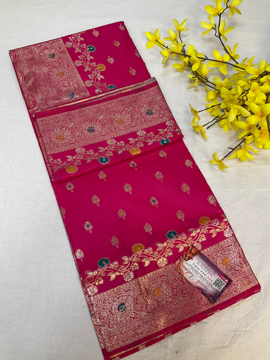 Silk Saree with Meenakari Weaving