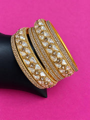 Gold Bangles set - set of 6 pieces