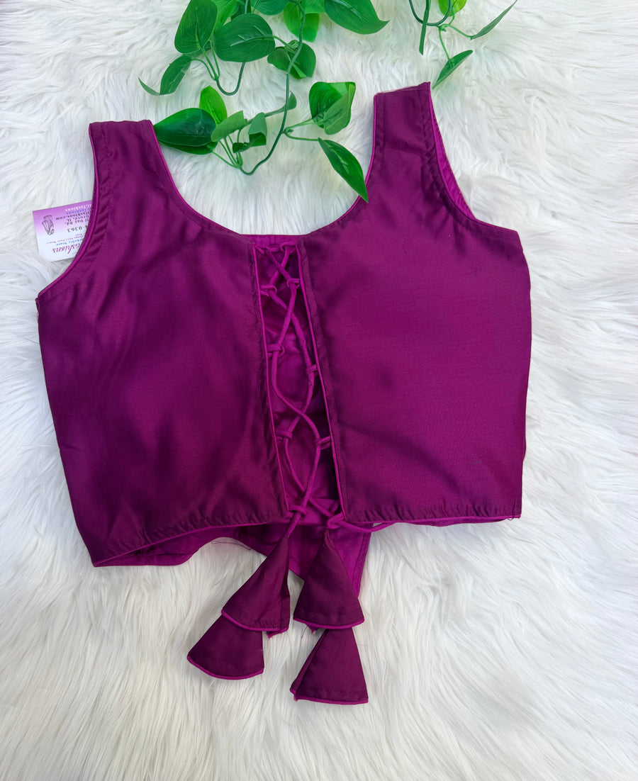Mirror Blouse with Back Lace