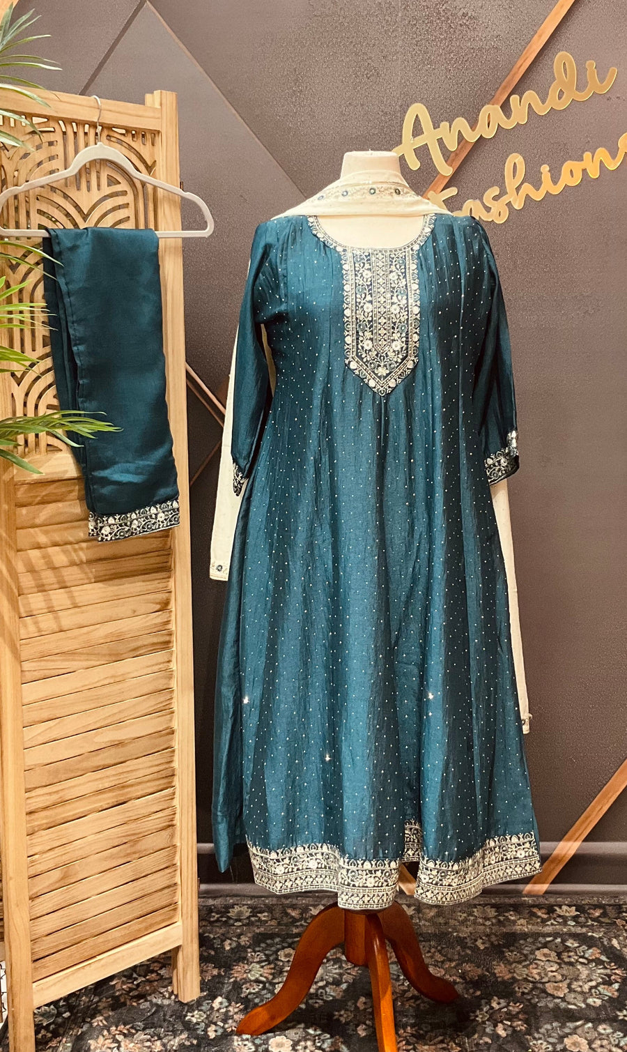 Plus size Party Wear Anarkali kurti set