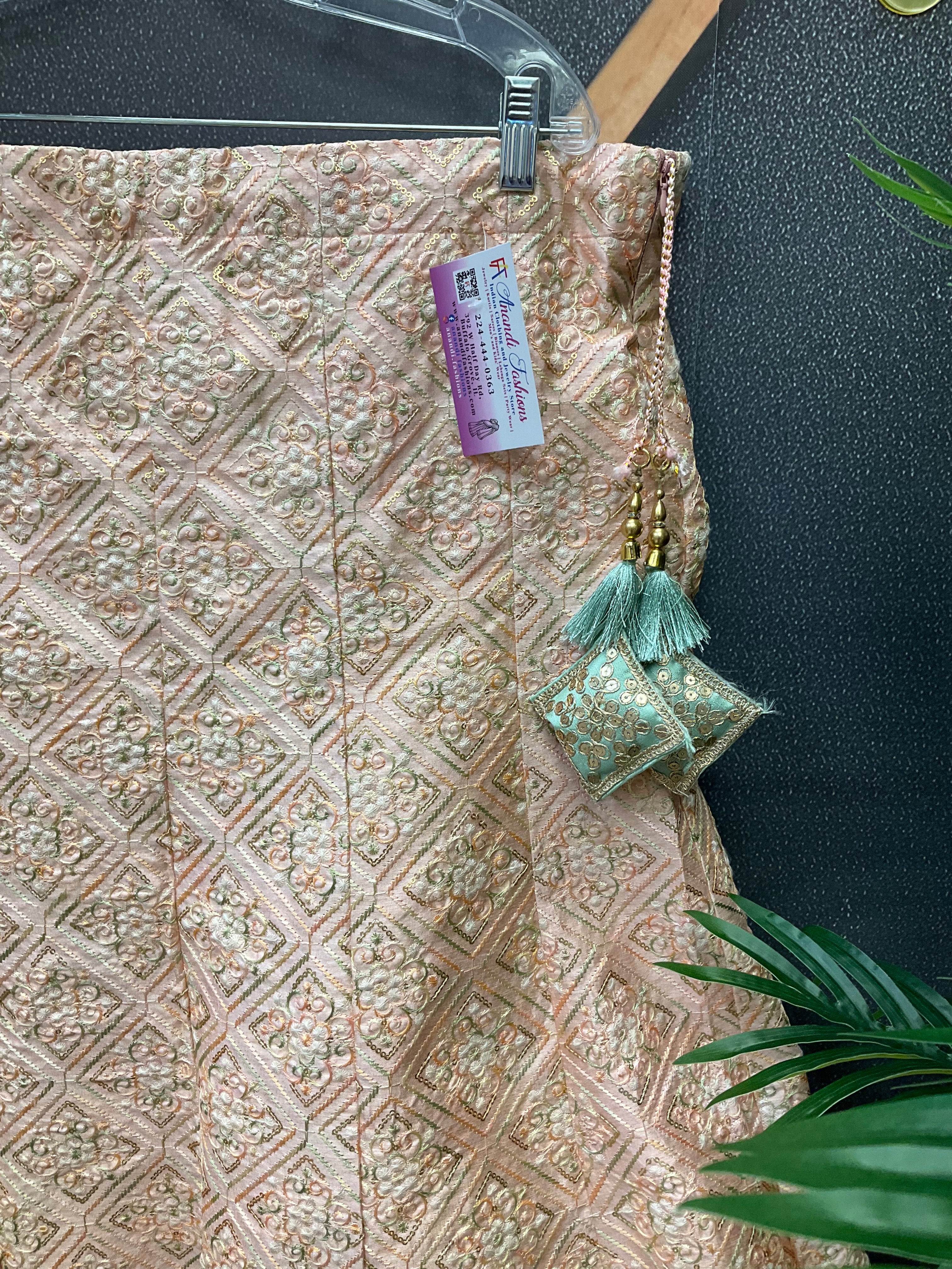 Peach color lehanga/Skirt