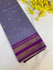Semi Silk Lavender Color Saree