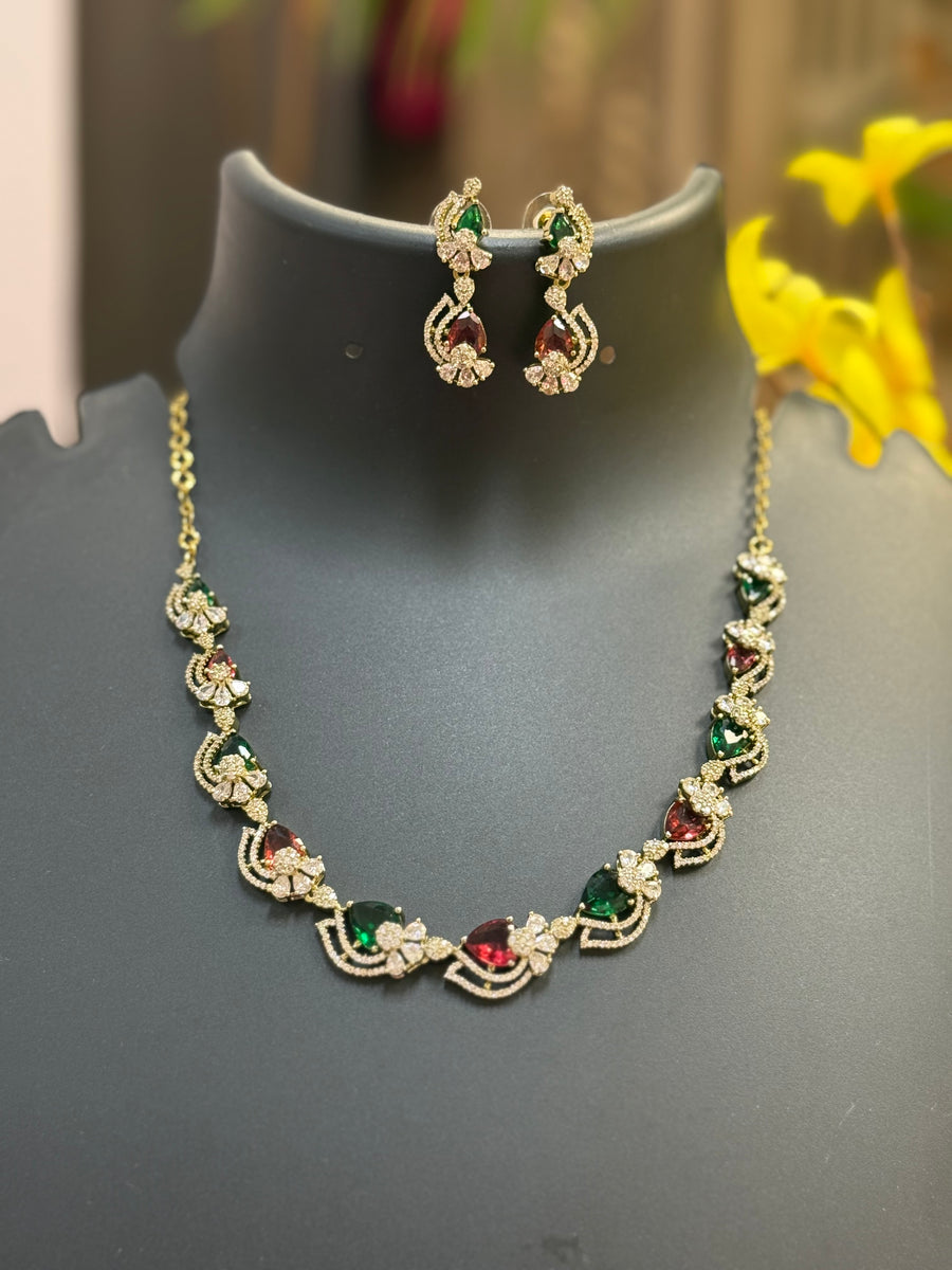 Mehendi Finish - Multicolor Necklace set