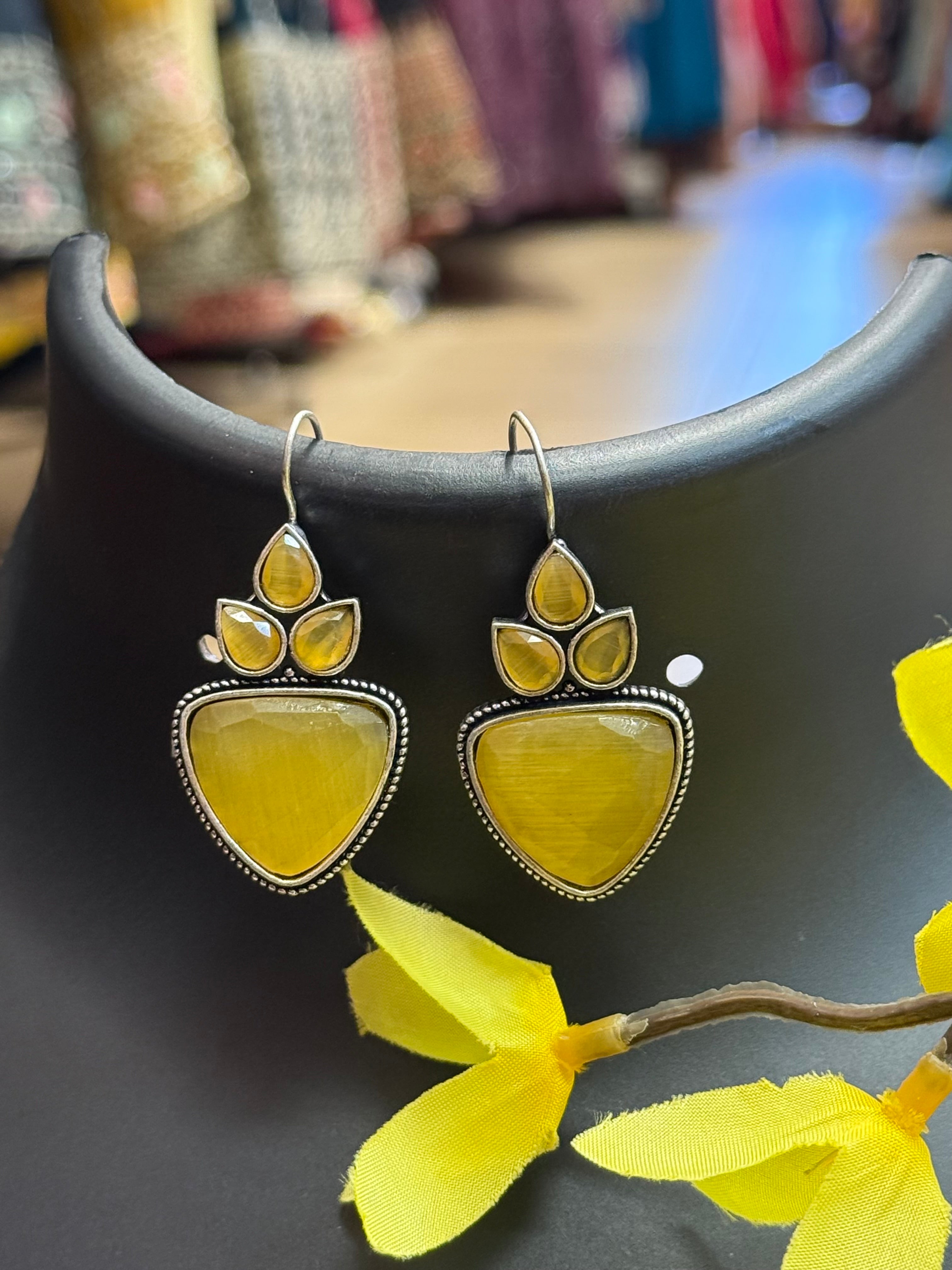 German Silver Hook Style/Hanging Earrings