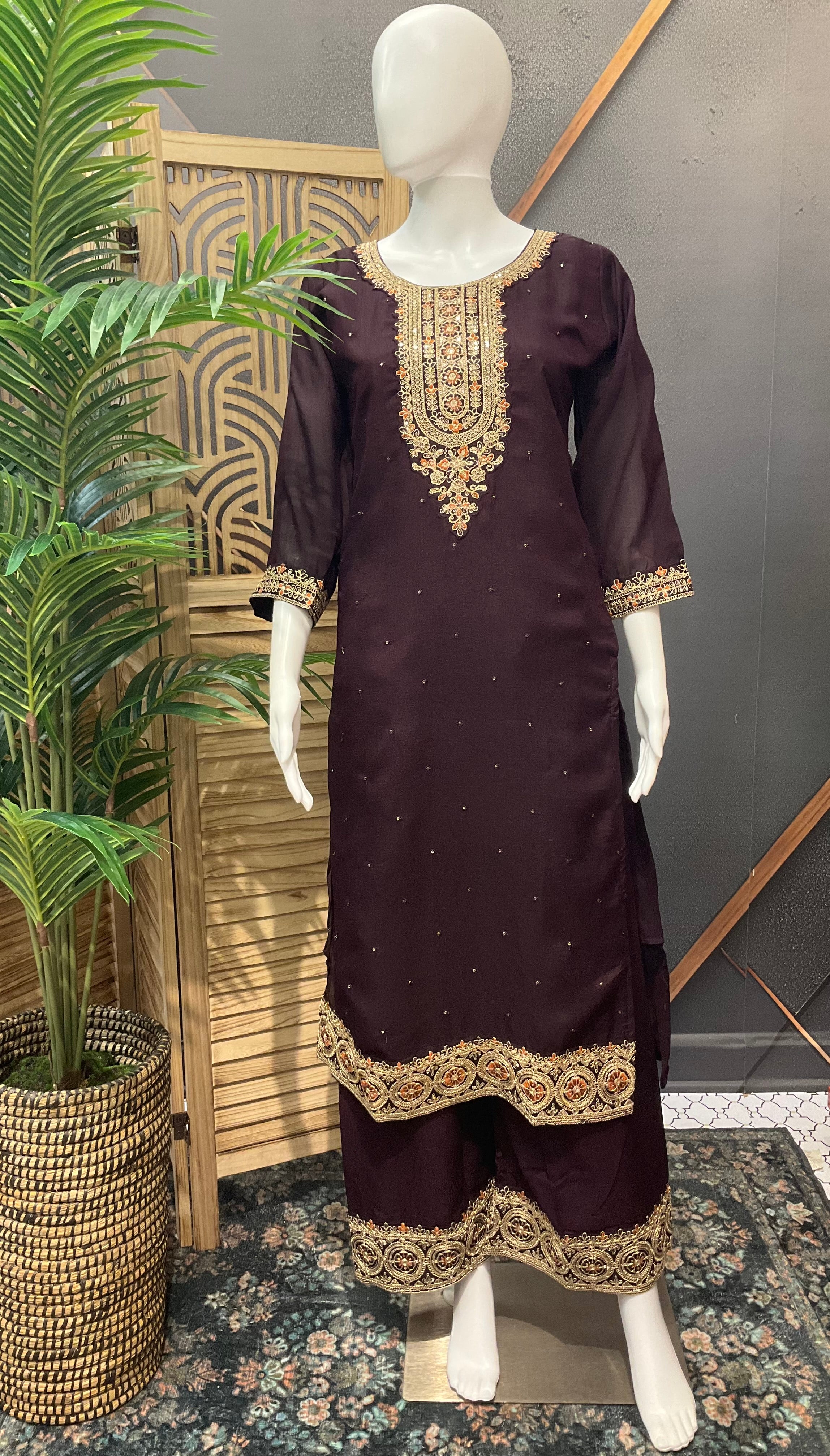 Party Wear Kurti/Chudidhar set with Palazzo pant