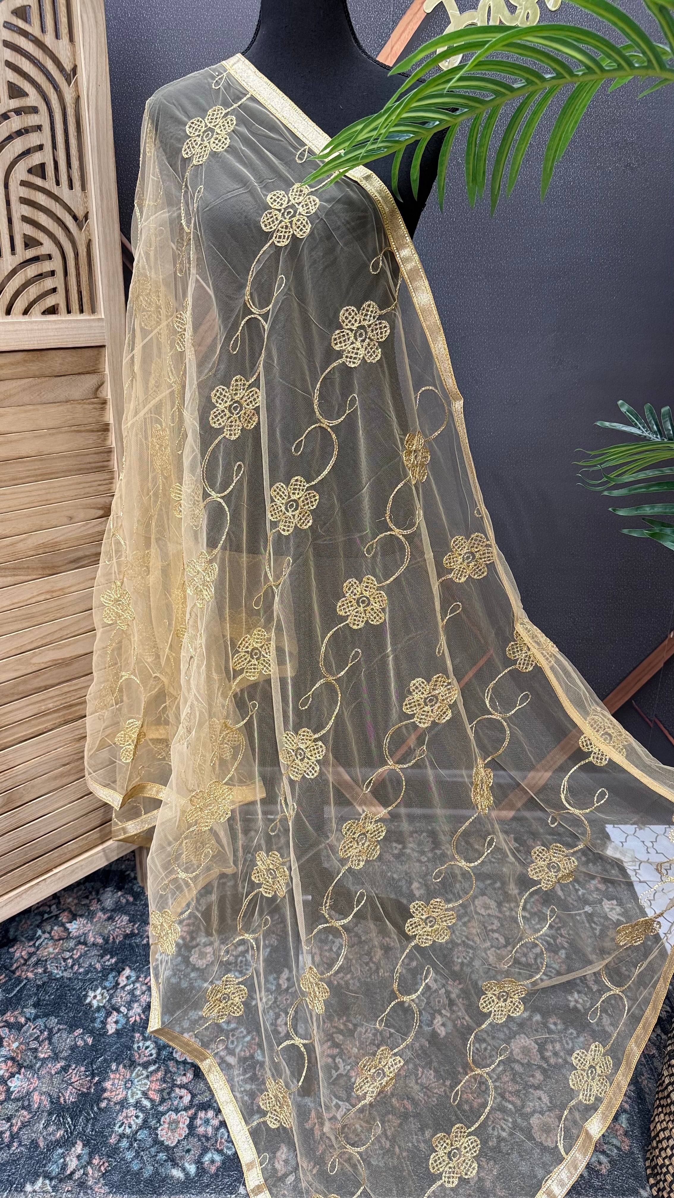 Gold Net/Sheer Duppatas