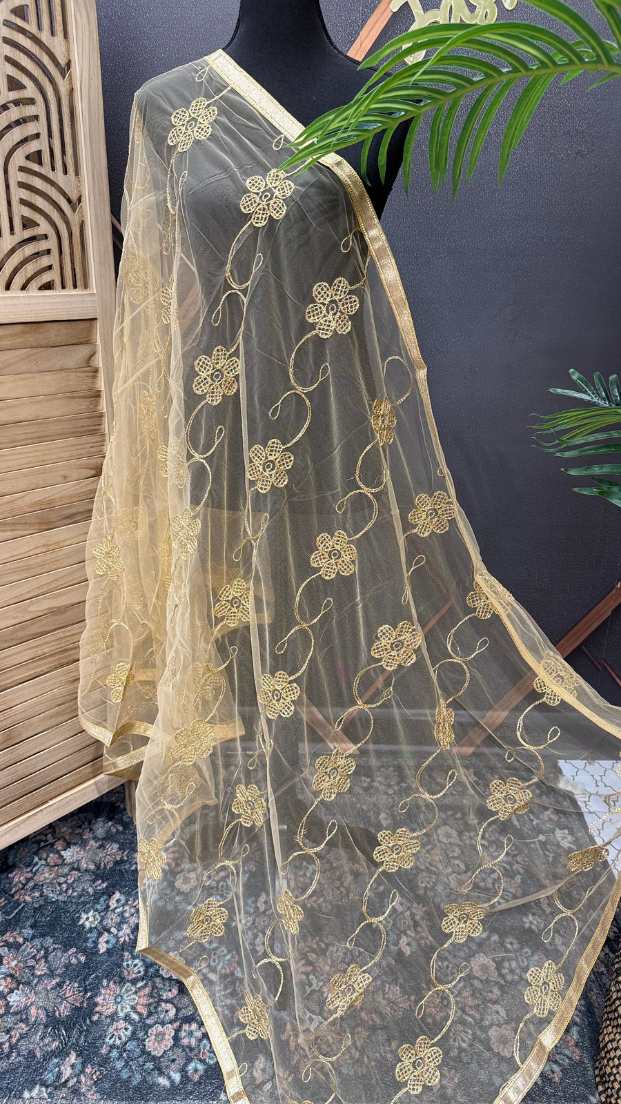 Gold Net/Sheer Duppatas