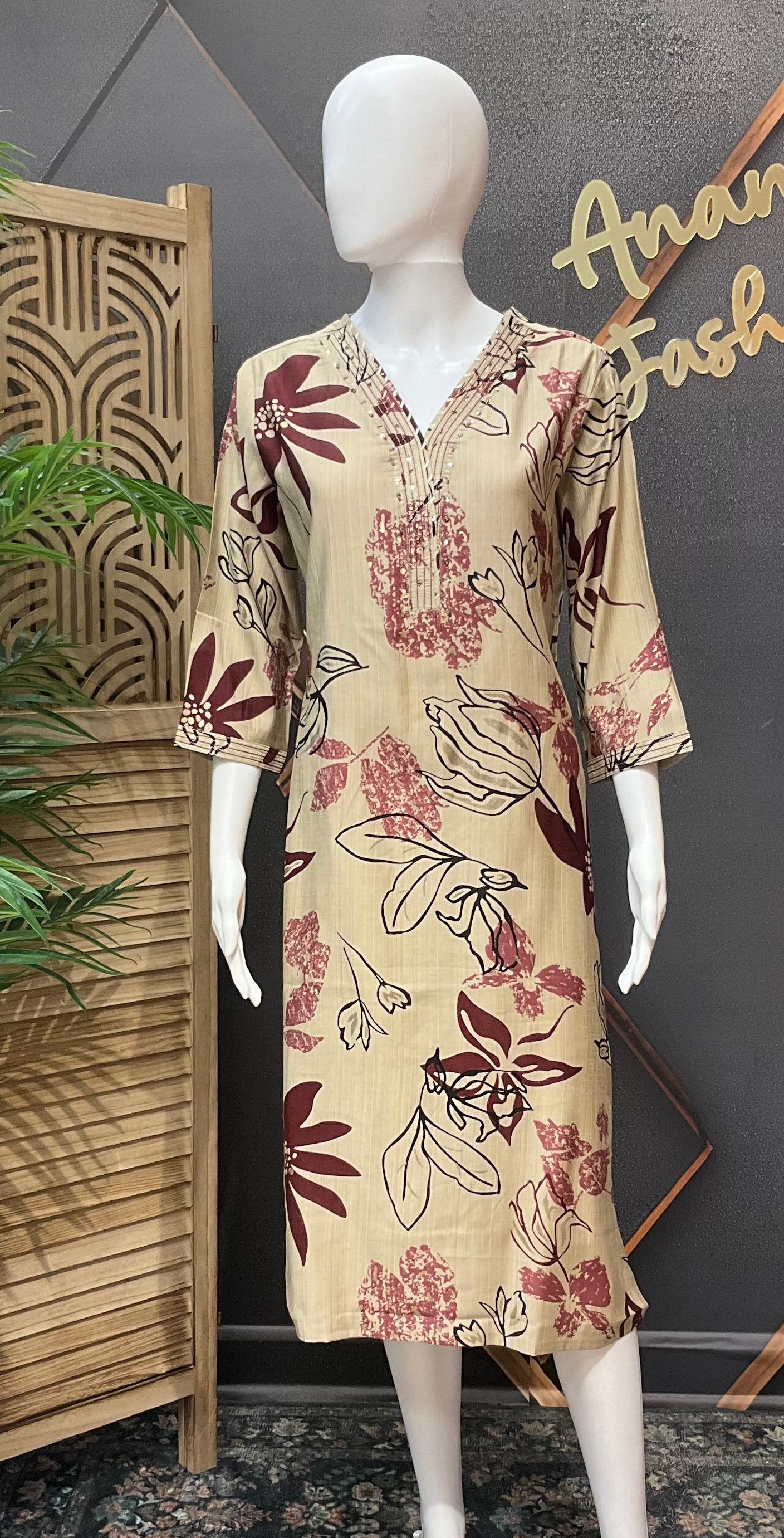 Floral Cotton Kurti