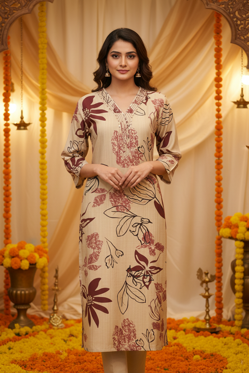 Women’s Floral Cotton Kurti