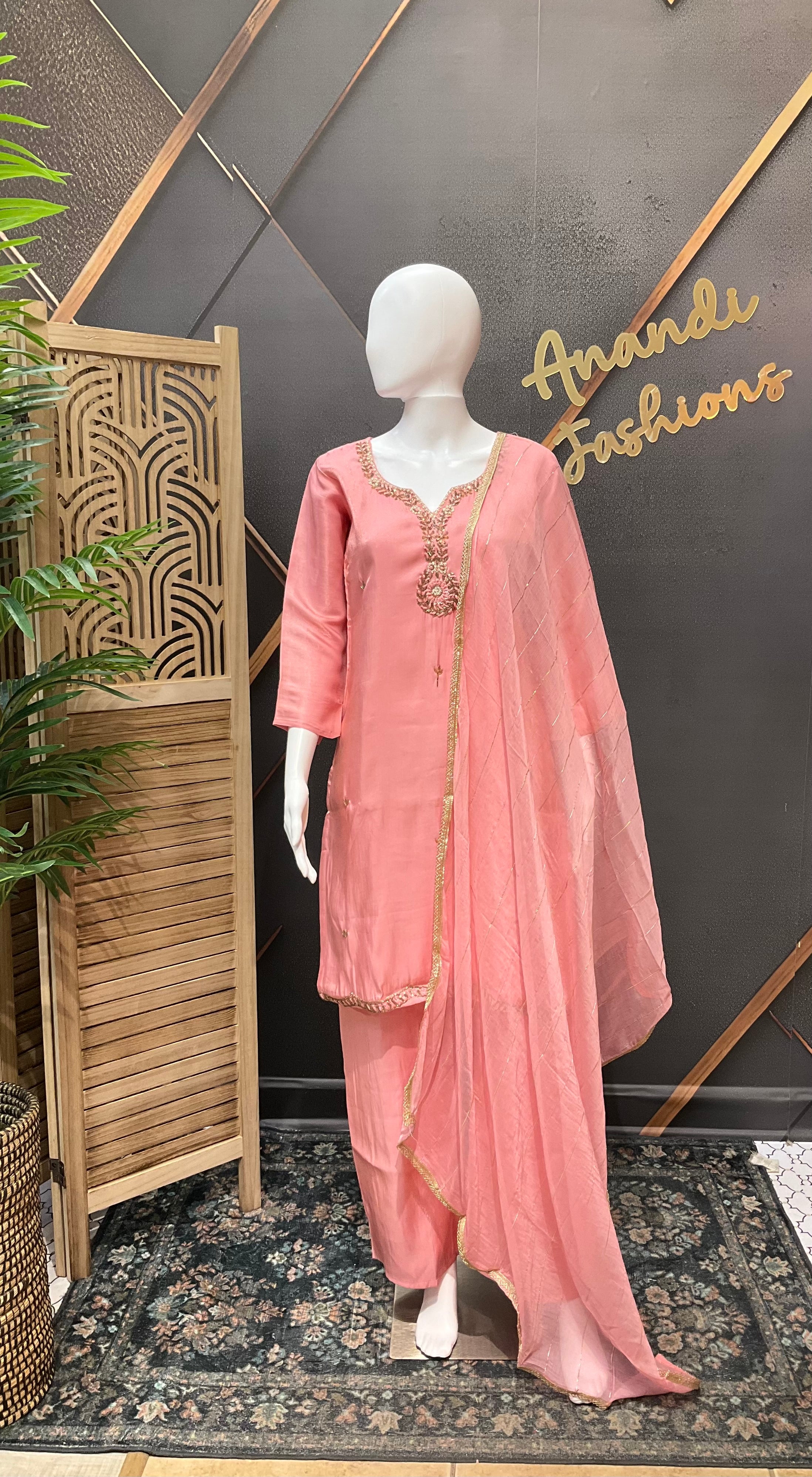 Pink Party Wear Kurti set