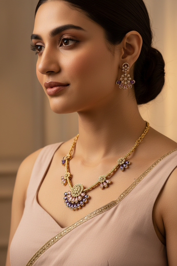 Fancy Victorian - Purple Necklace set